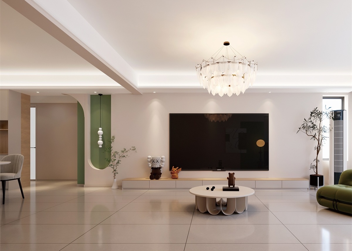 中海河山郡 | 133㎡輕法式浪漫，『奶油白+薄荷綠』美的剛剛好！