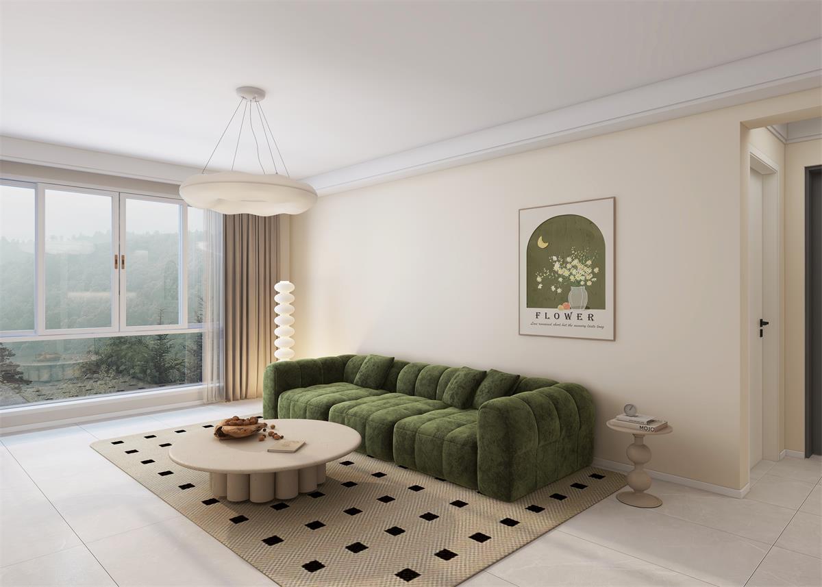 泰雲(yún)庭116㎡ | 奶油白+橄欖綠打造的輕法式小家，清新又自然！