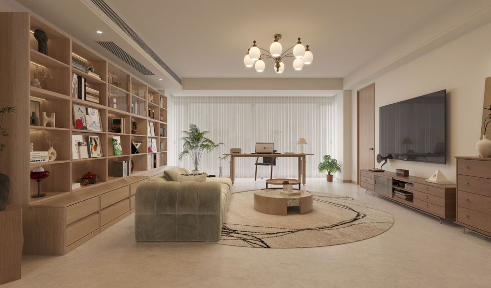 舊房改造 | 住進(jìn)知識分子味的松弛原木家，170平“高智感”百看不厭！